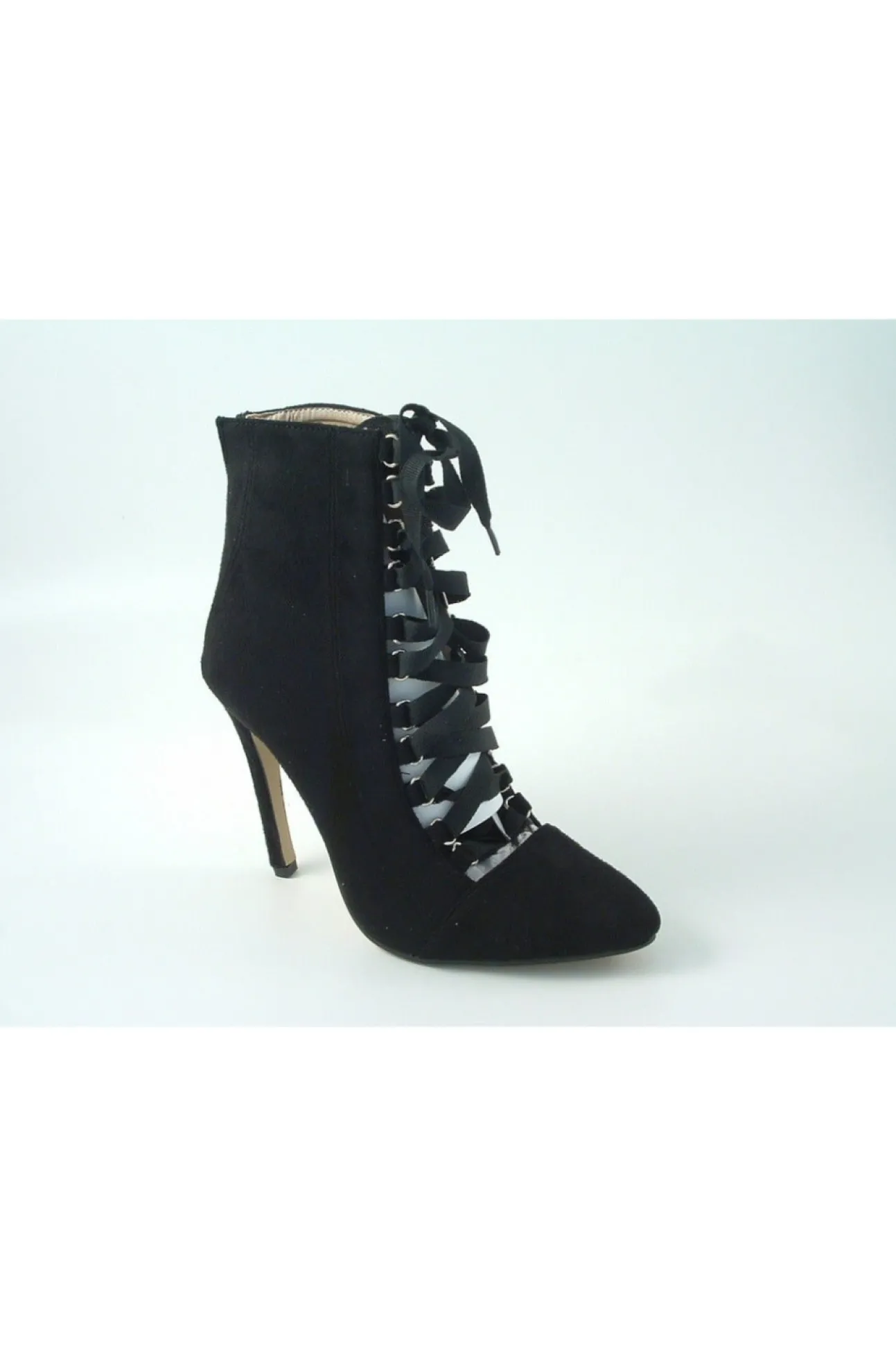 Women Glitz Shoes Ribbon Lace Ankle Boot