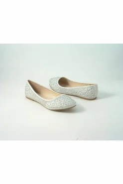 Women Glitz Shoes Ricci Divine Diamante Flat Ballerina Shoes