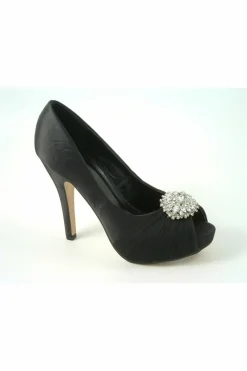 Women Glitz Shoes Ripley Sabatine Fee 888 Satin Peep Toe Platform