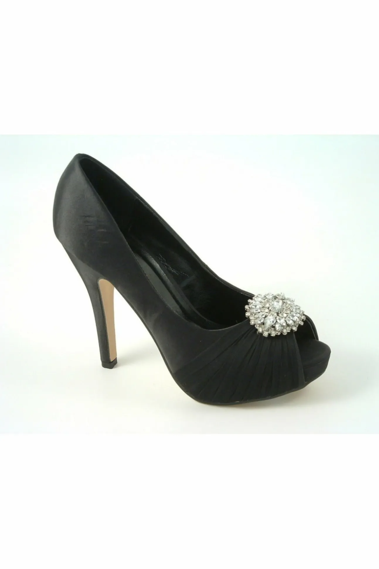 Women Glitz Shoes Ripley Sabatine Fee 888 Satin Peep Toe Platform