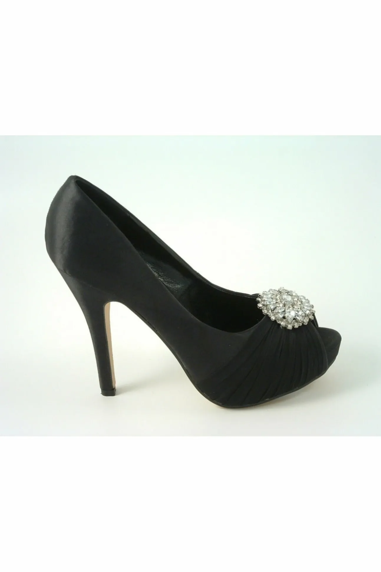 Women Glitz Shoes Ripley Sabatine Fee 888 Satin Peep Toe Platform