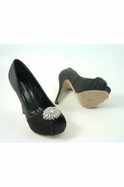 Women Glitz Shoes Ripley Sabatine Fee 888 Satin Peep Toe Platform