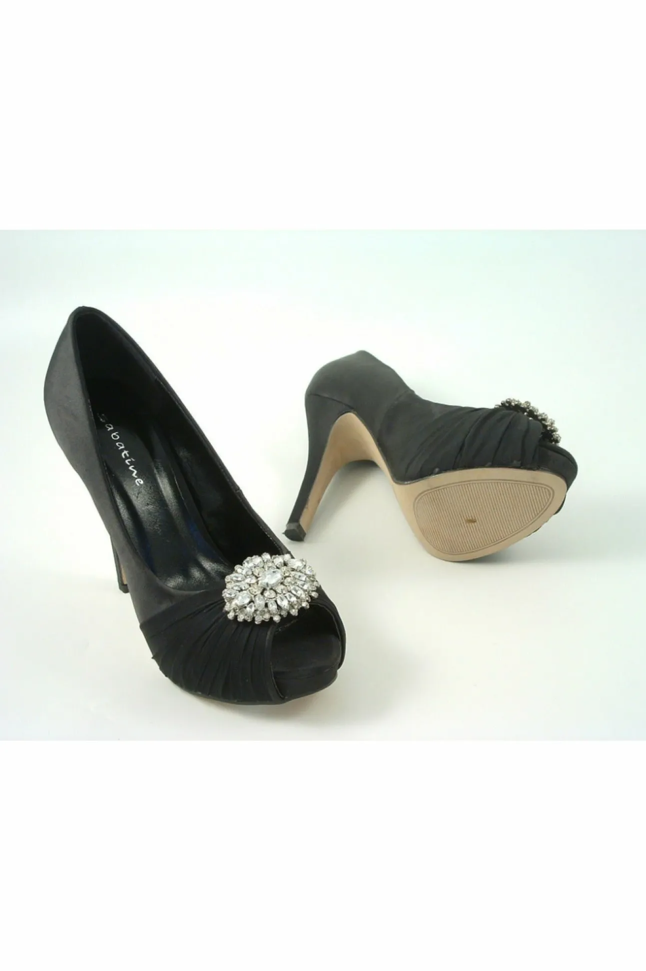 Women Glitz Shoes Ripley Sabatine Fee 888 Satin Peep Toe Platform