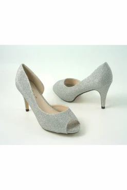 Women Glitz Shoes Sabatine Mid Heel Peep Toe - 31438