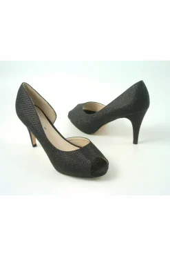 Women Glitz Shoes Sabatine Mid Heel Peep Toe - 31438