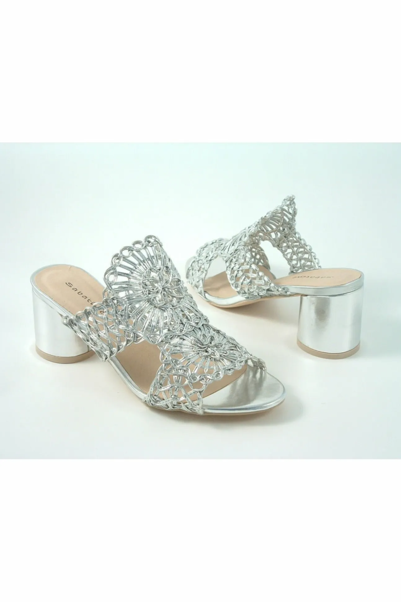 Women Glitz Shoes Tianna Sabatine Interweave Peep Toe Sandal