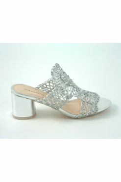 Women Glitz Shoes Tianna Sabatine Interweave Peep Toe Sandal