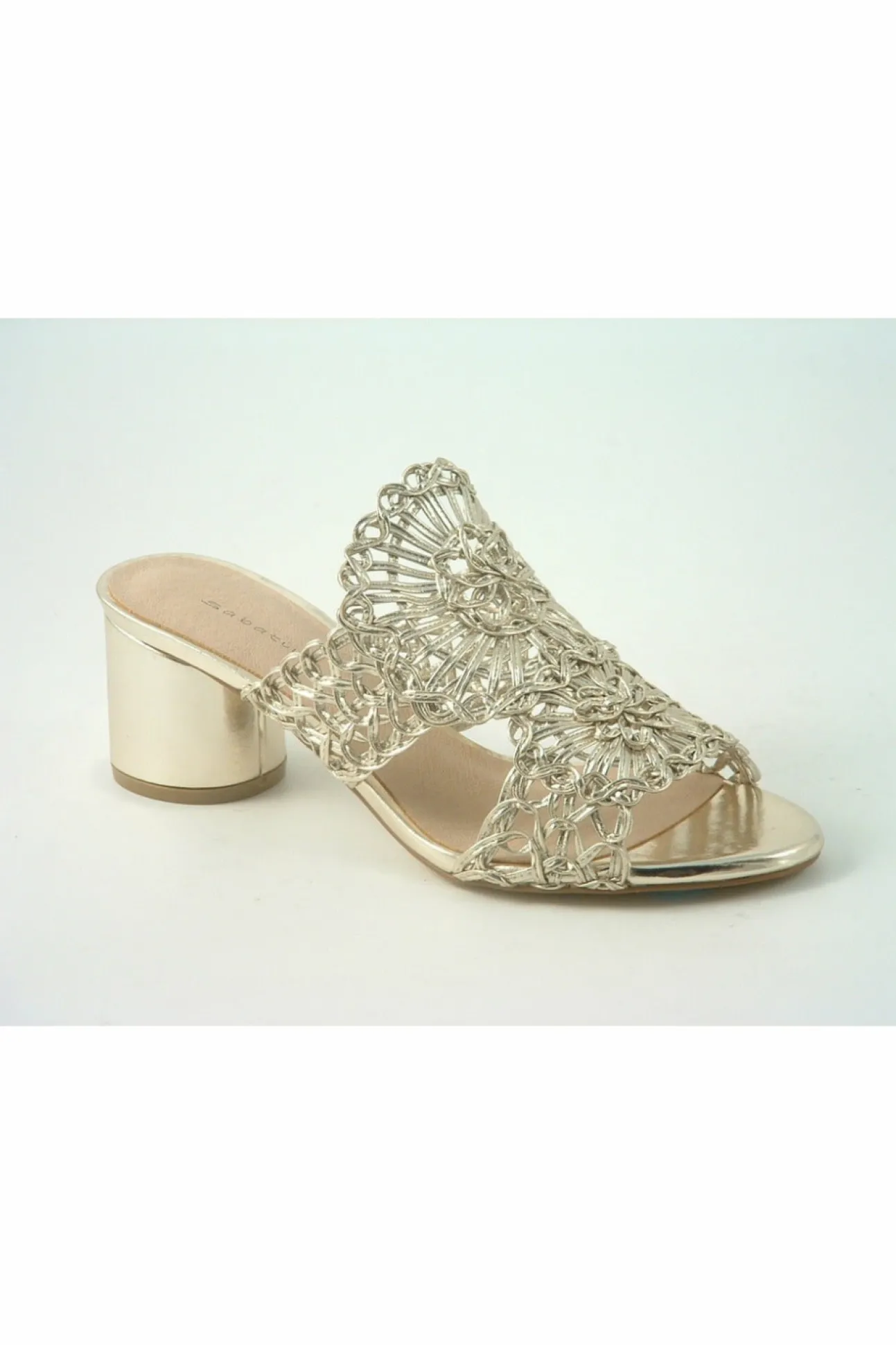 Women Glitz Shoes Tianna Sabatine Interweave Peep Toe Sandal