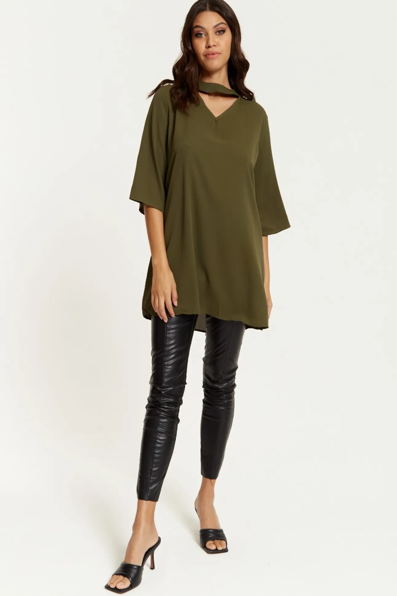 Women Hoxton Gal Oversized Detailed Neckline Tunic