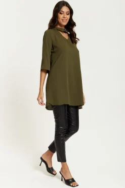 Women Hoxton Gal Oversized Detailed Neckline Tunic