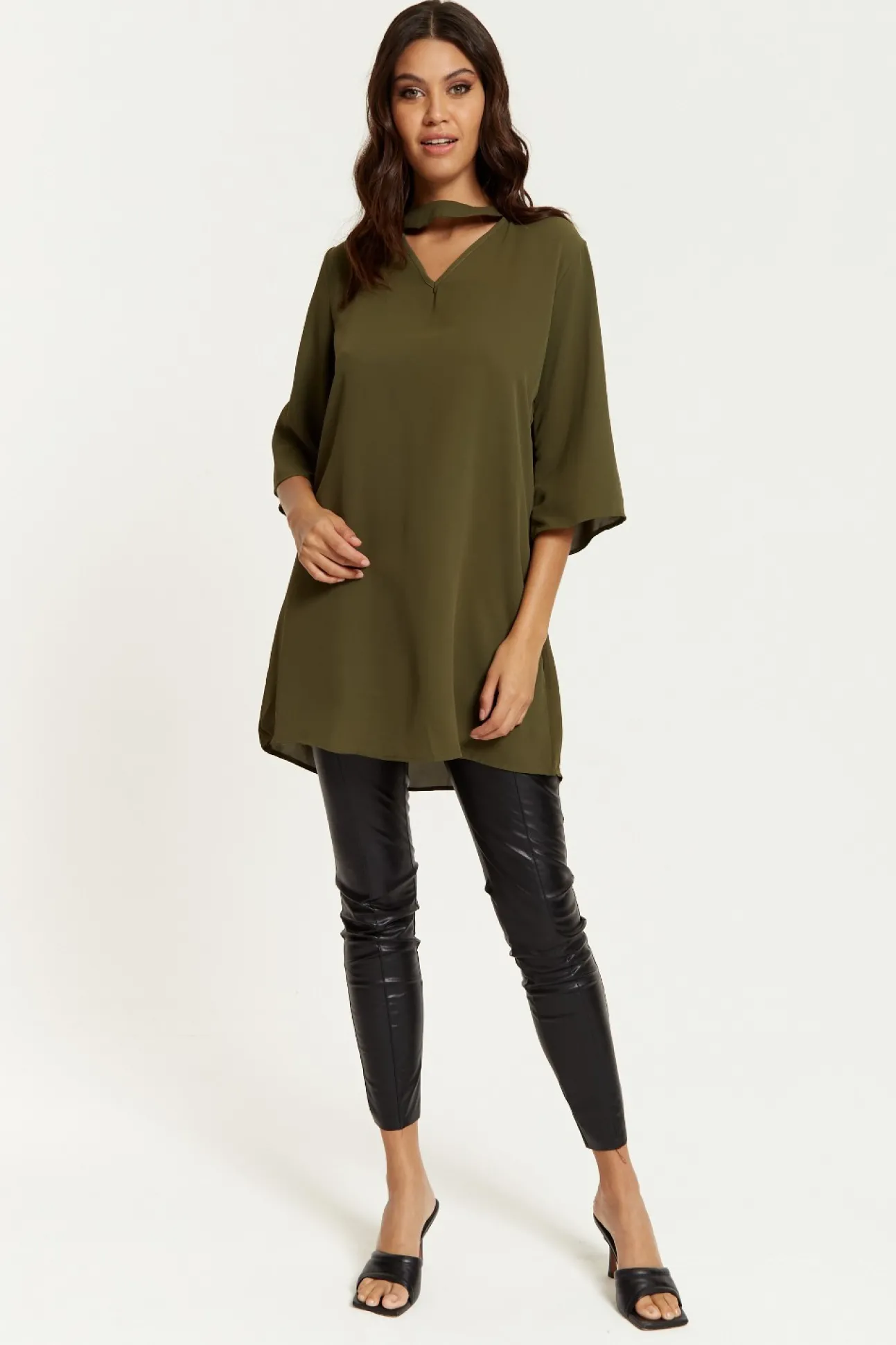 Women Hoxton Gal Oversized Detailed Neckline Tunic