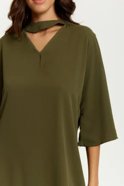 Women Hoxton Gal Oversized Detailed Neckline Tunic