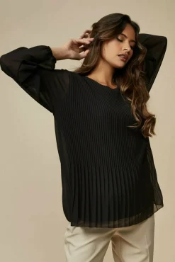 Women Hoxton Gal Oversized Pleated Top With Tulle