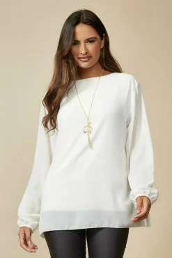 Women Hoxton Gal Oversized Pleated Top With Tulle