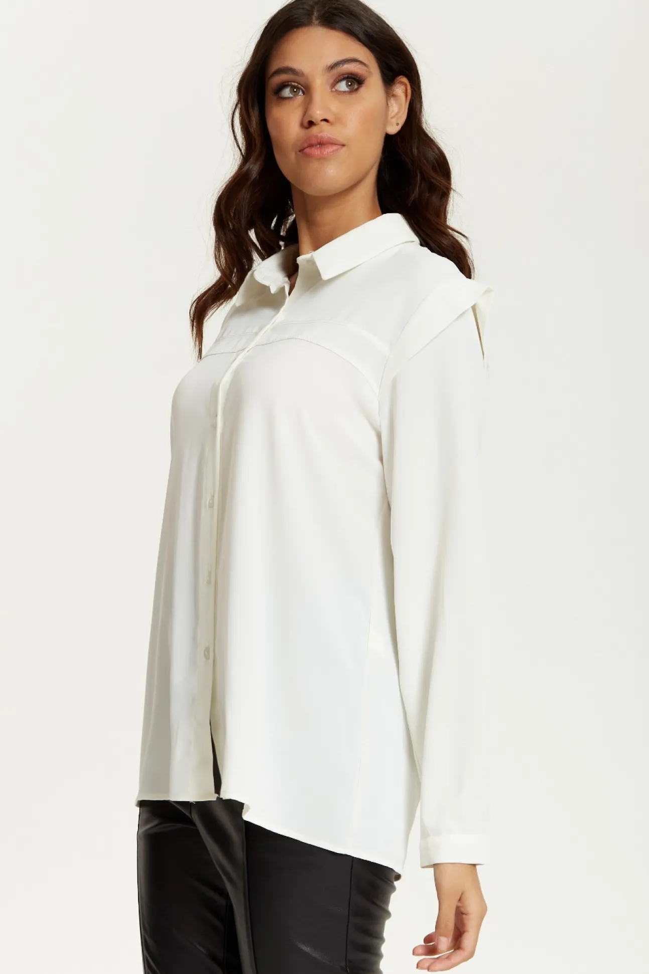 Women Hoxton Gal Oversized Shoulder Detailed Long Sleeves Shirt