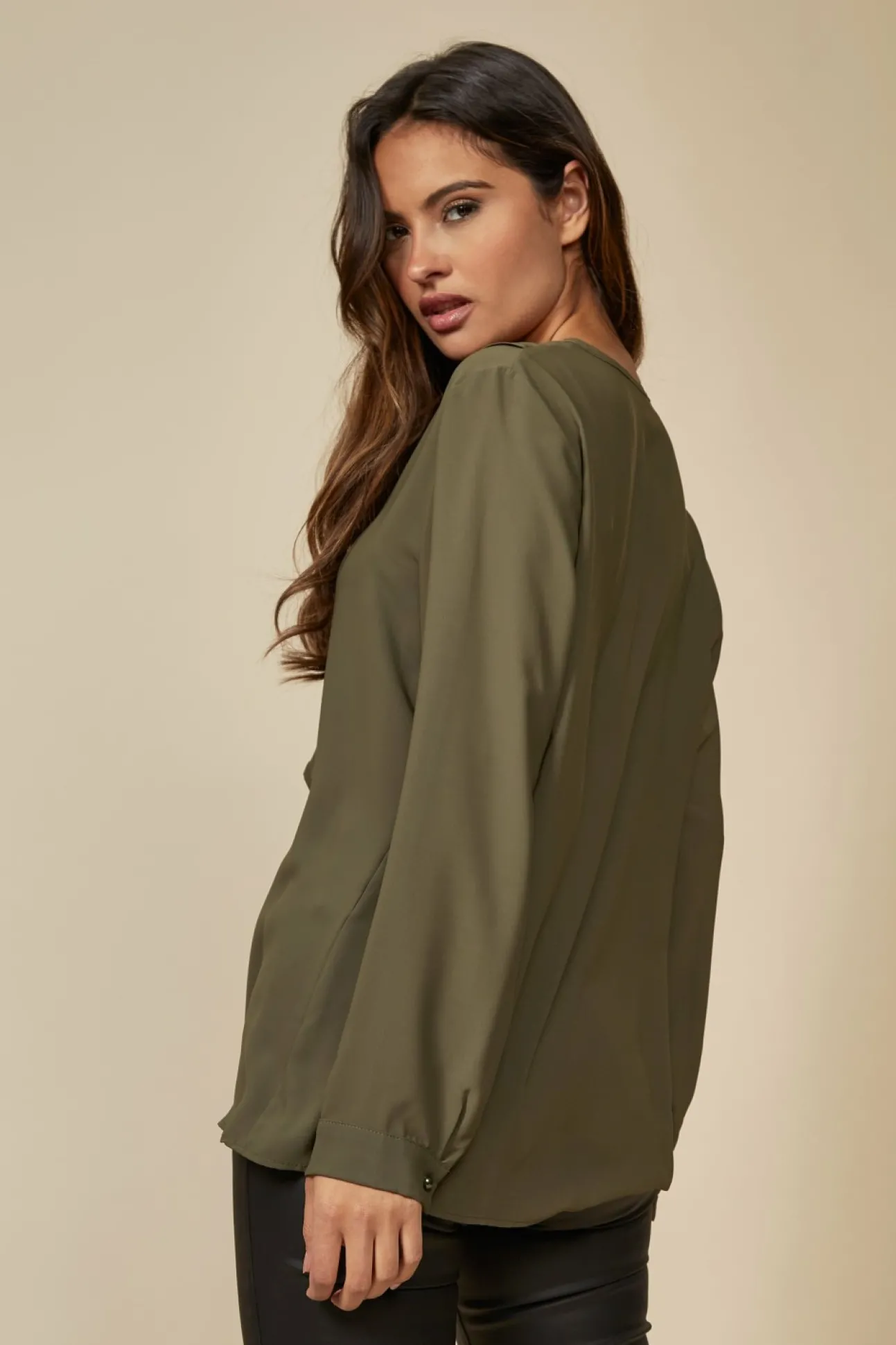 Women Hoxton Gal Oversized Top With Frilled Front