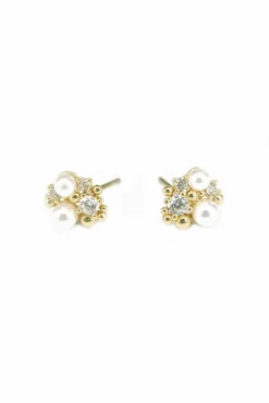 Women Last True Angel Crystal & Pearl Cluster Earring In
