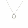 Women Last True Angel Crystal Cluster Circle Necklace In
