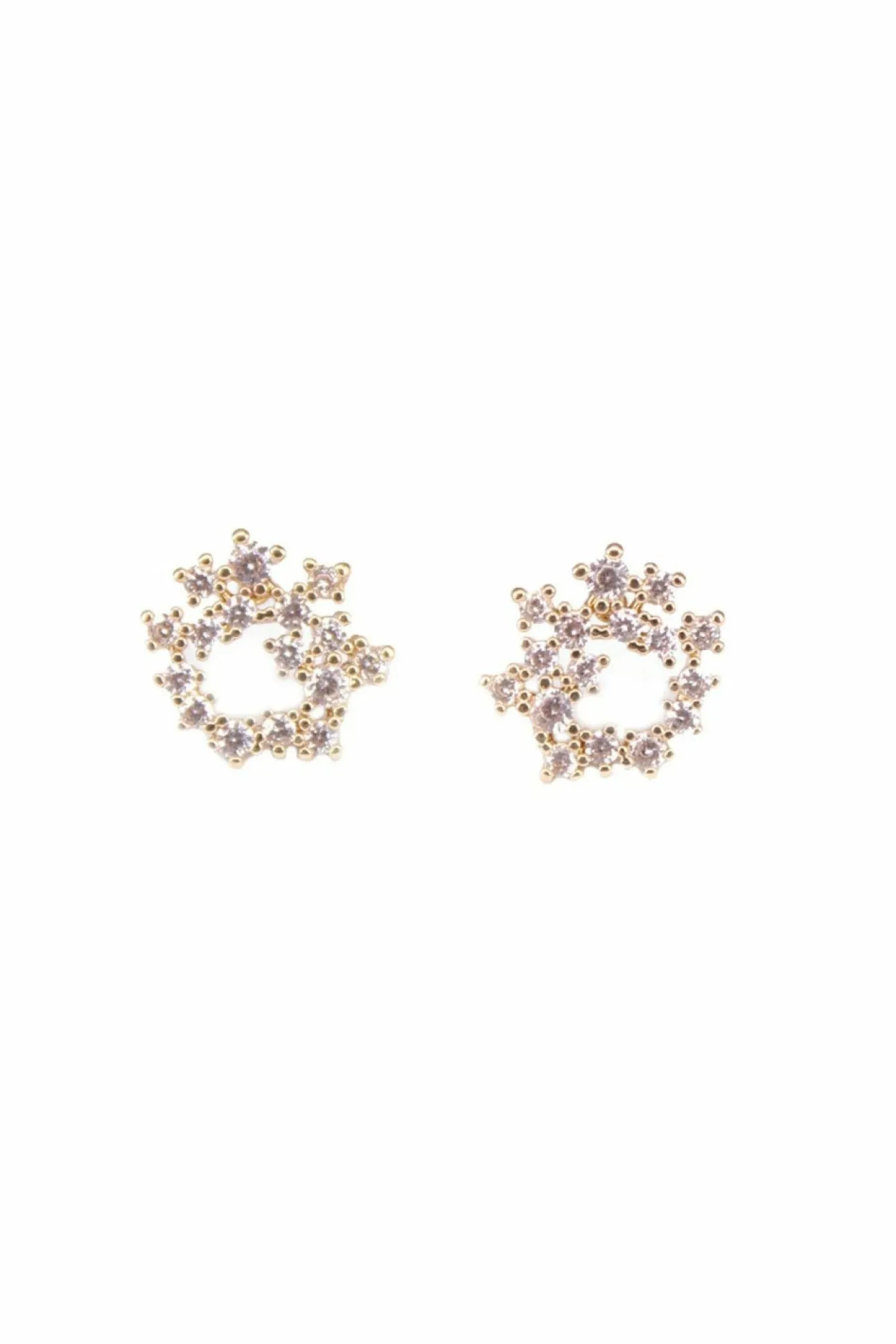 Women Last True Angel Cubic Zirconia Circle Earring In