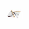 Women Last True Angel Marble Pyramid Earring In Gold