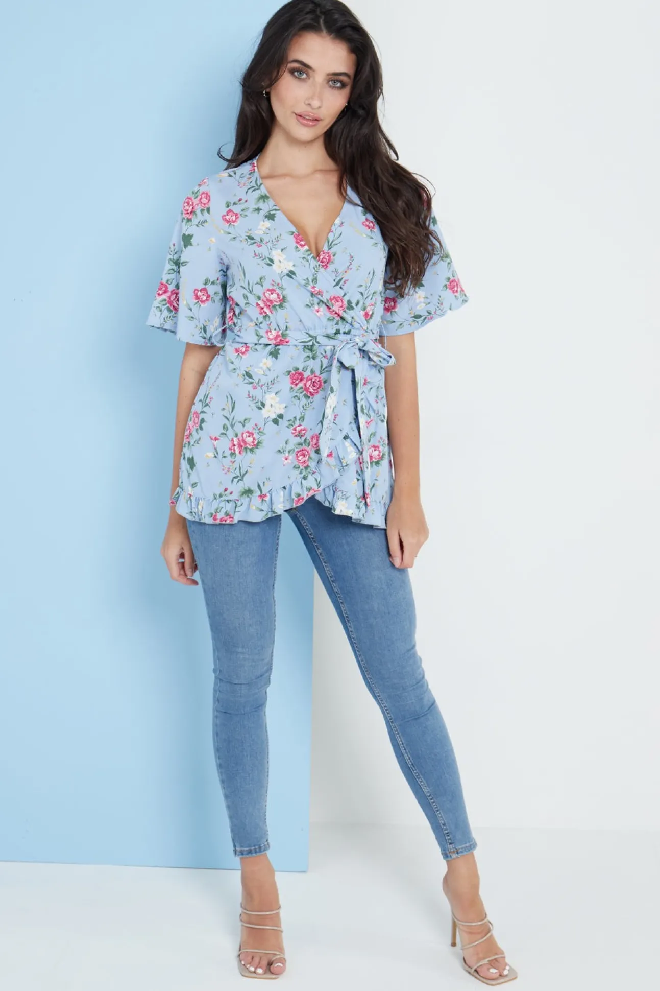 Women Lilura London Floral Wrap Top