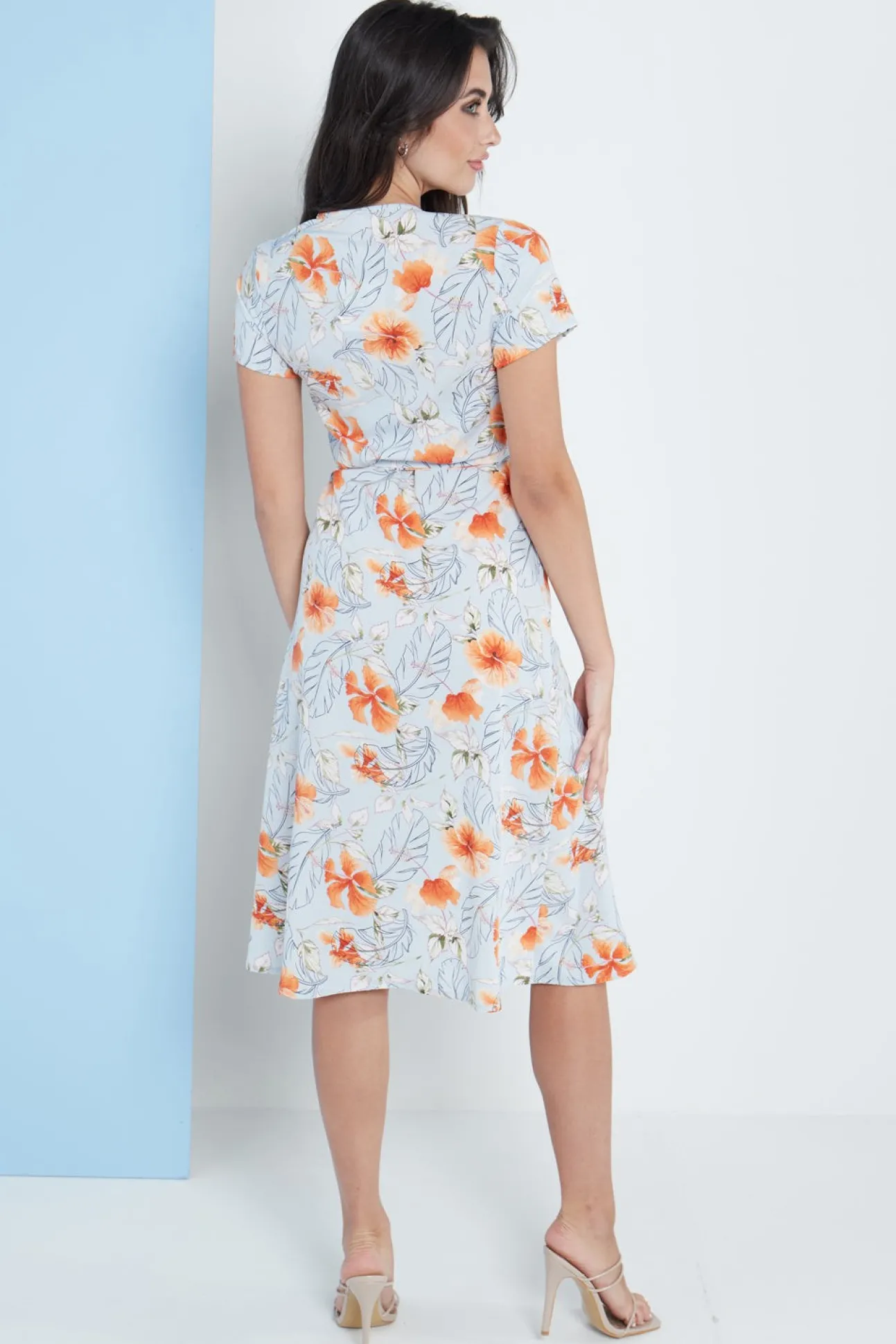 Women Lilura London Midi Wrap Dress In Floral Print