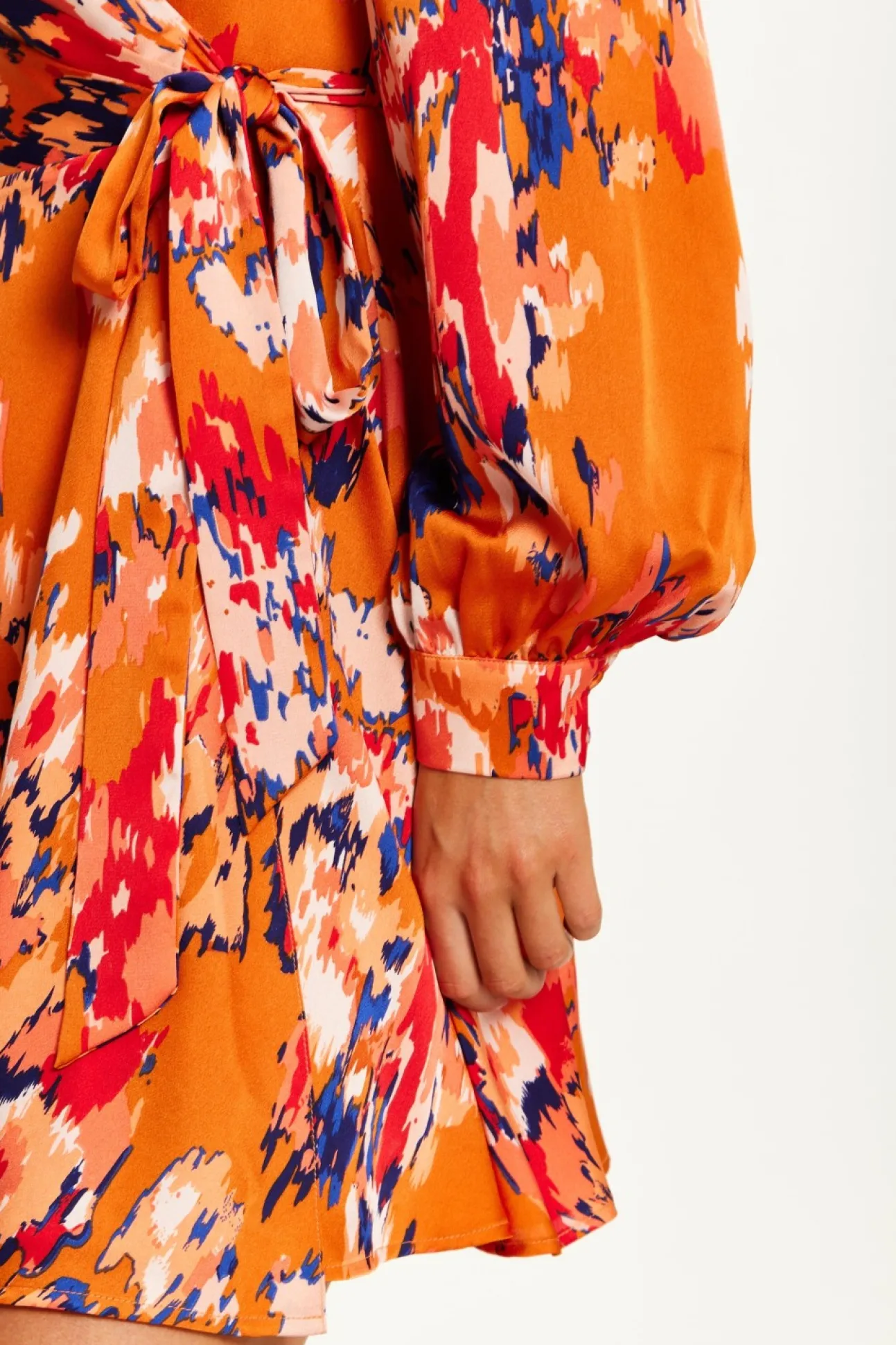 Women Liquorish Abstract Print Mini Wrap Dress