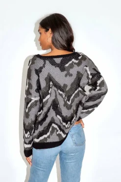 Women Liquorish Abstract Tones Jumper