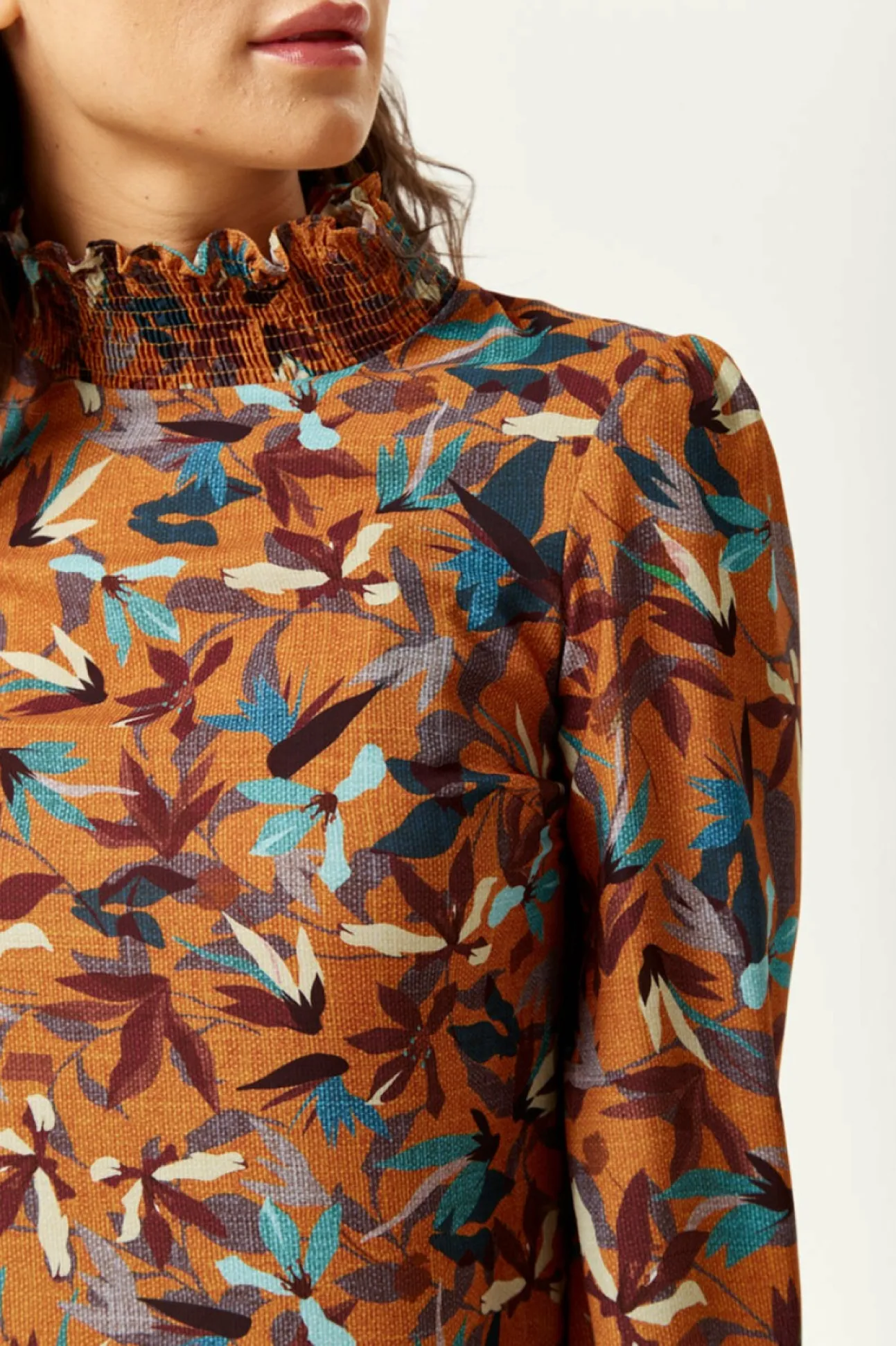 Women Liquorish Divine Floral Print Top Long Sleeves