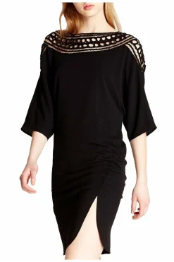Women Liquorish Divine Grace Mini Dress With Crochet Insert