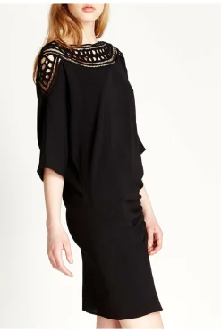 Women Liquorish Divine Grace Mini Dress With Crochet Insert