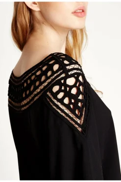 Women Liquorish Divine Grace Mini Dress With Crochet Insert