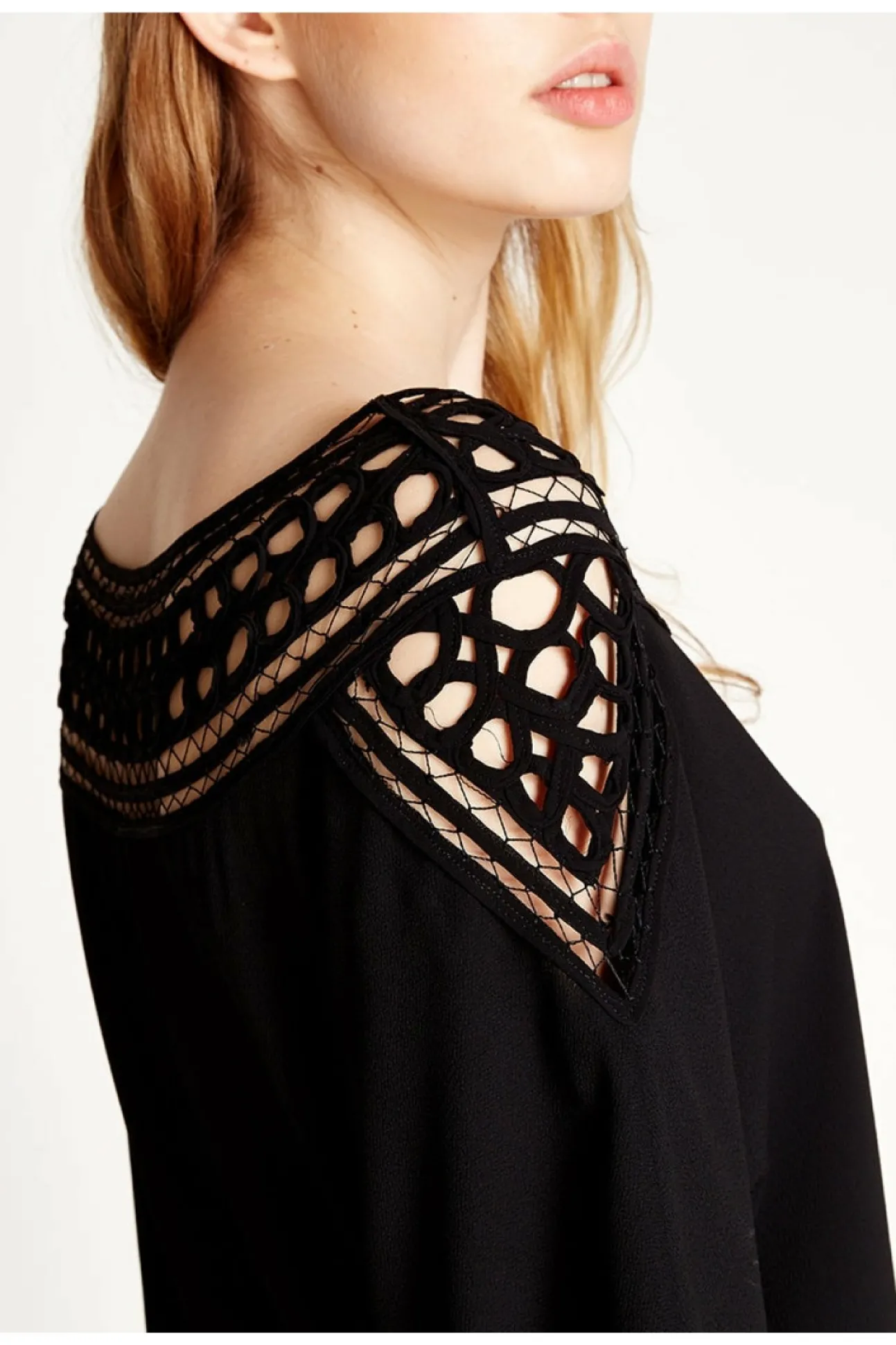Women Liquorish Divine Grace Mini Dress With Crochet Insert