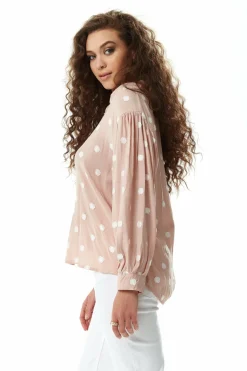 Women Liquorish Divine Grace Polka Dot Shirt In