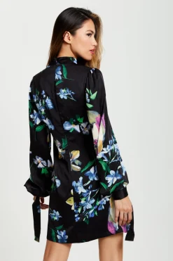 Women Liquorish Elegant Floral Print A-Line Mini Dress