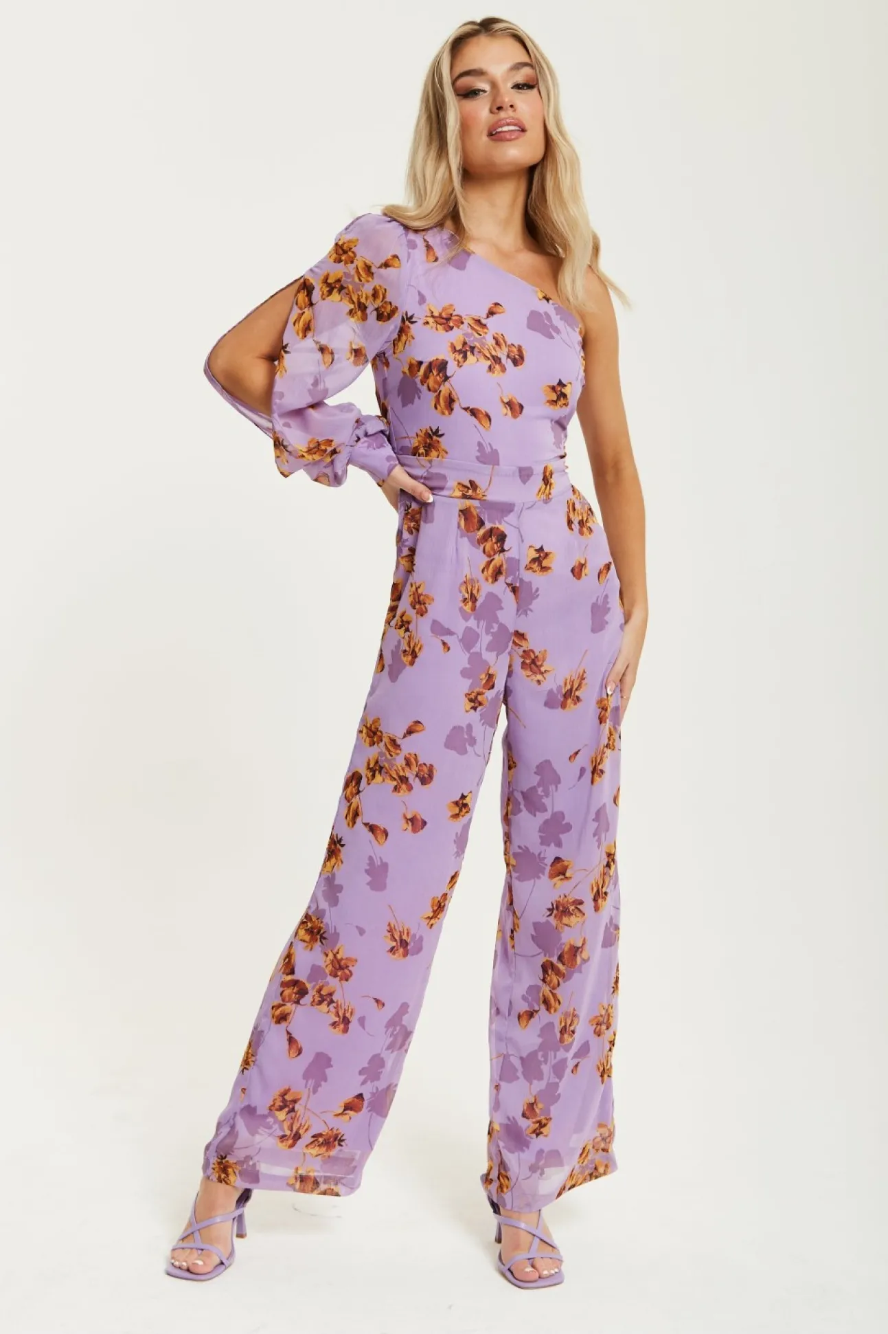 Women Liquorish Floral Asymmetrical Jumpsuit
