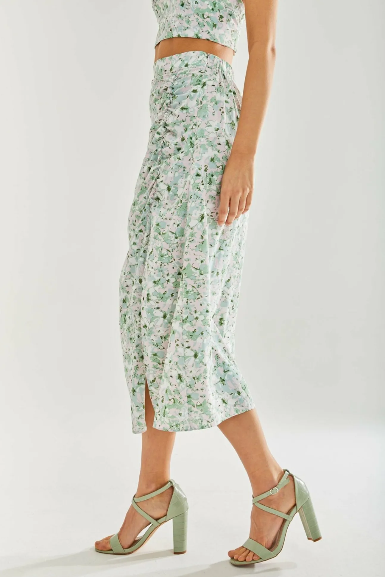 Women Liquorish Floral Midi Skirt