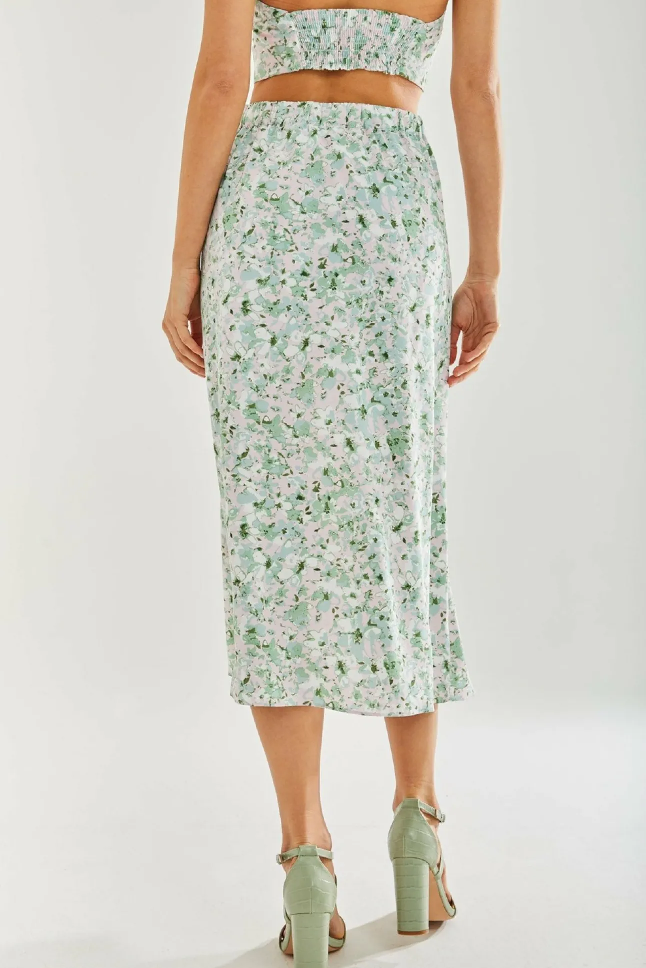 Women Liquorish Floral Midi Skirt