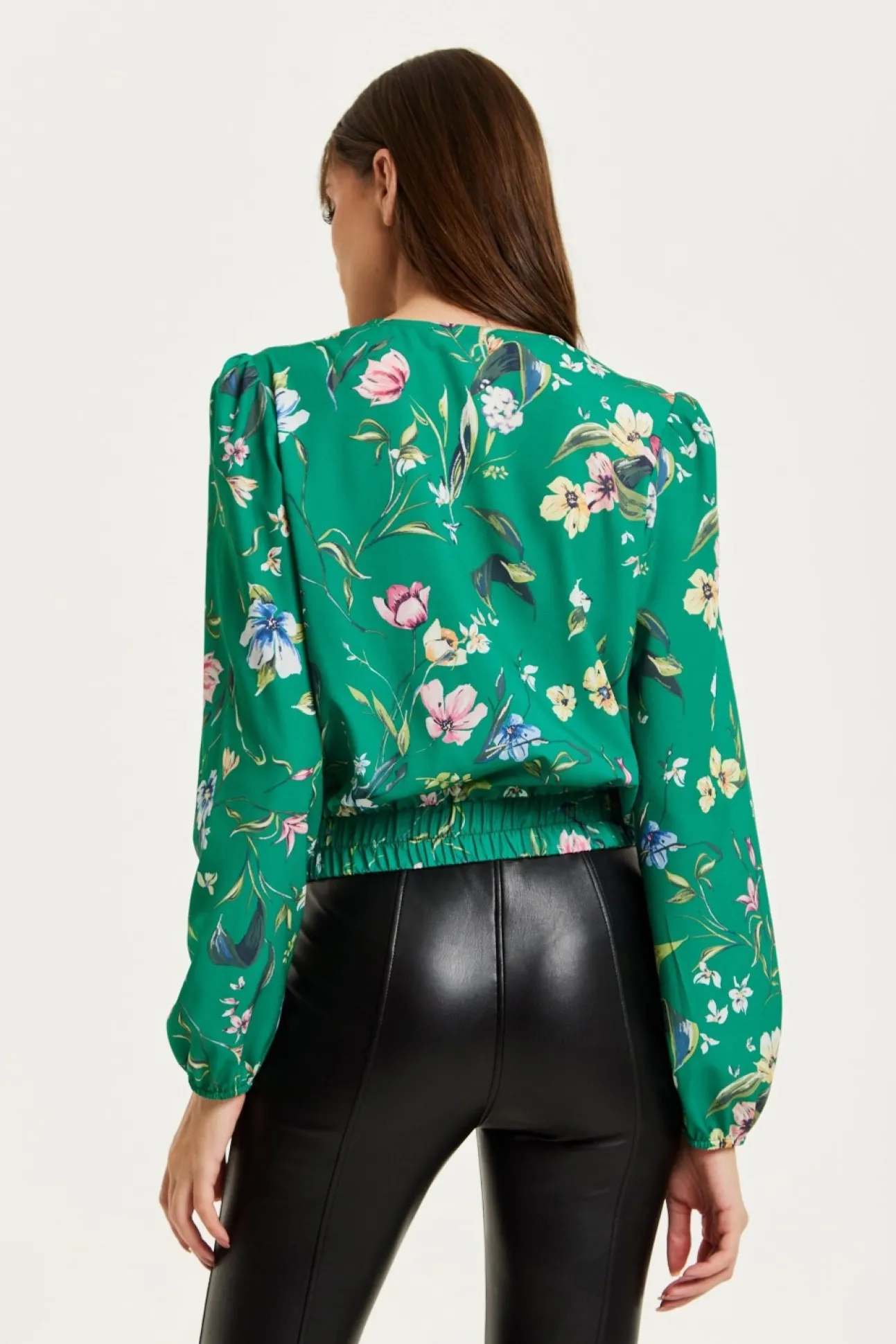Women Liquorish Floral Print Wrap Top