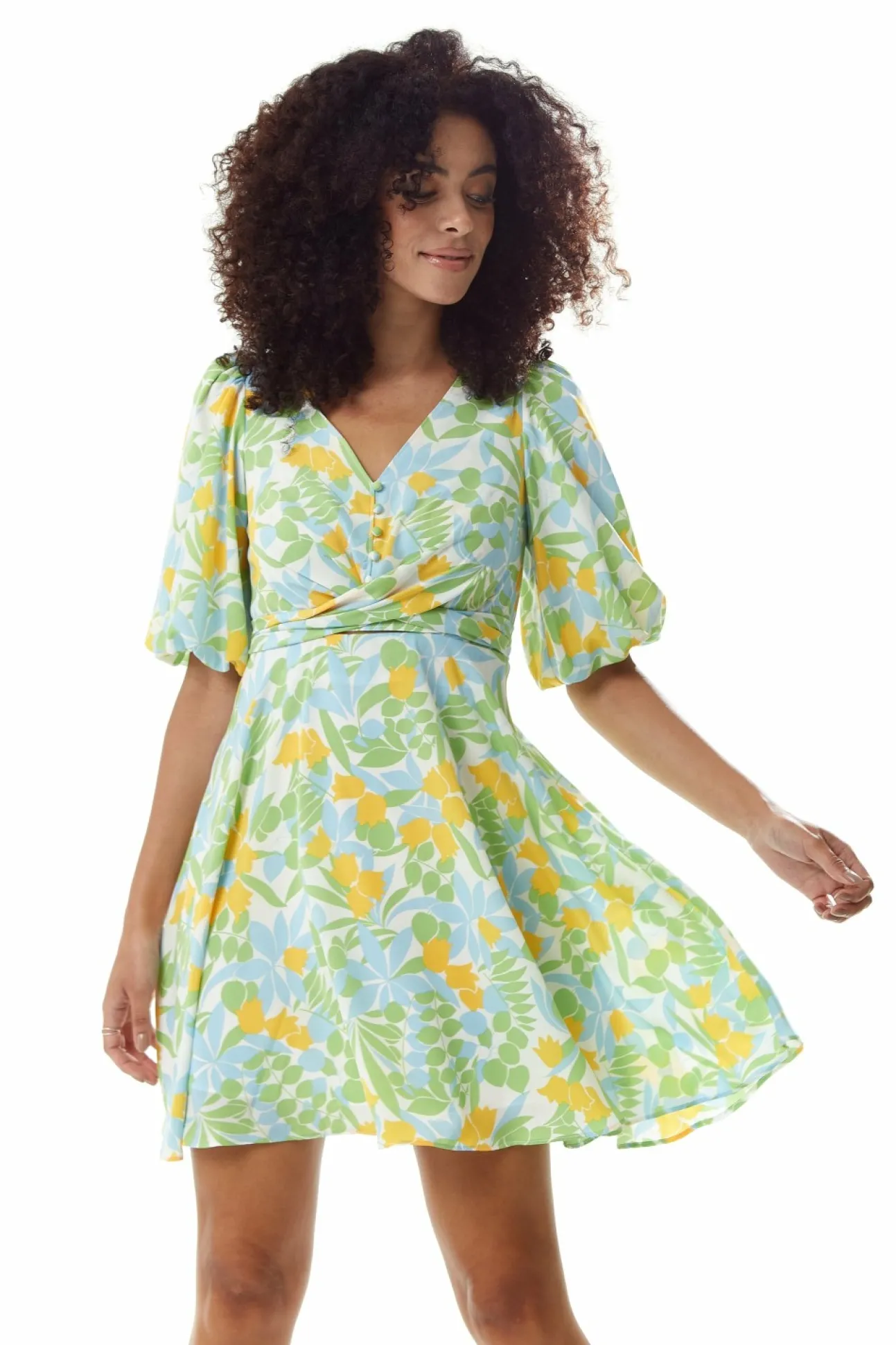 Women Liquorish Floral Summer Dress With Tie Waist