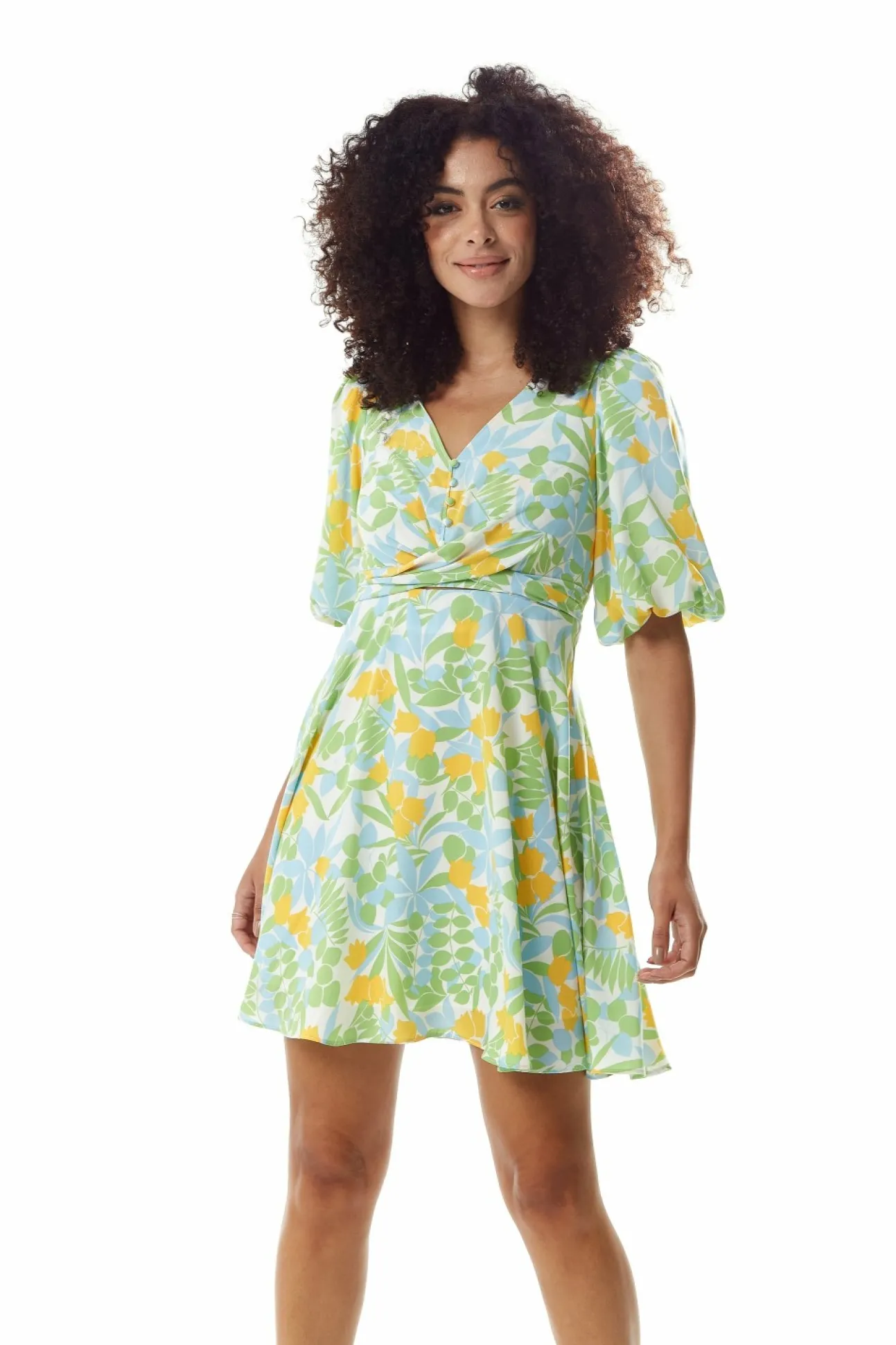 Women Liquorish Floral Summer Dress With Tie Waist
