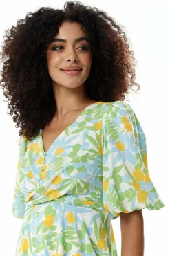 Women Liquorish Floral Summer Dress With Tie Waist