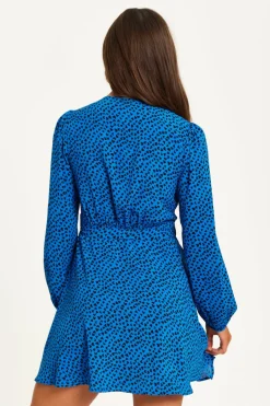 Women Liquorish Heart Print Mini Wrap Dress