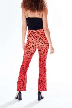 Women Liquorish Leopard Print Ombre Suit Trousers