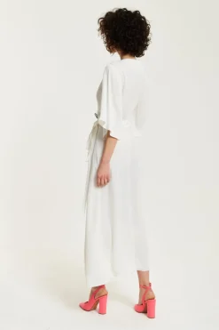Women Liquorish Midi Wrap Dress In