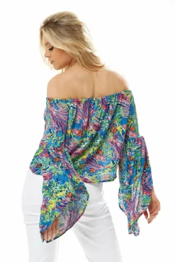 Women Liquorish Off Shoulder Multicolour Top