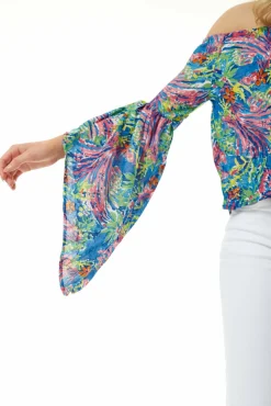 Women Liquorish Off Shoulder Multicolour Top