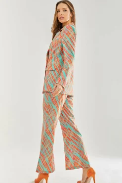 Women Liquorish Scribble Print Blazer