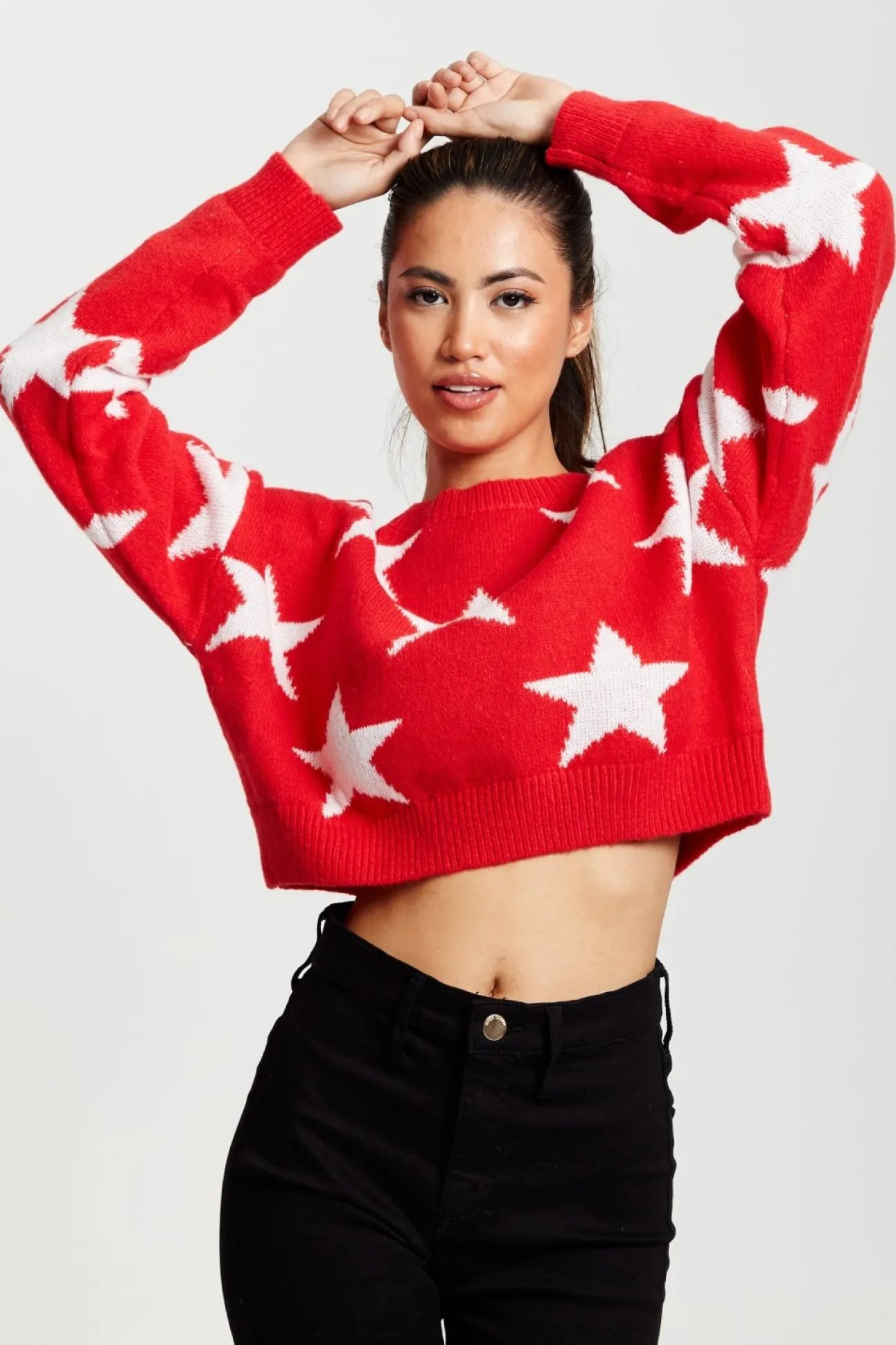 Women Liquorish Star Pattern Jumper In