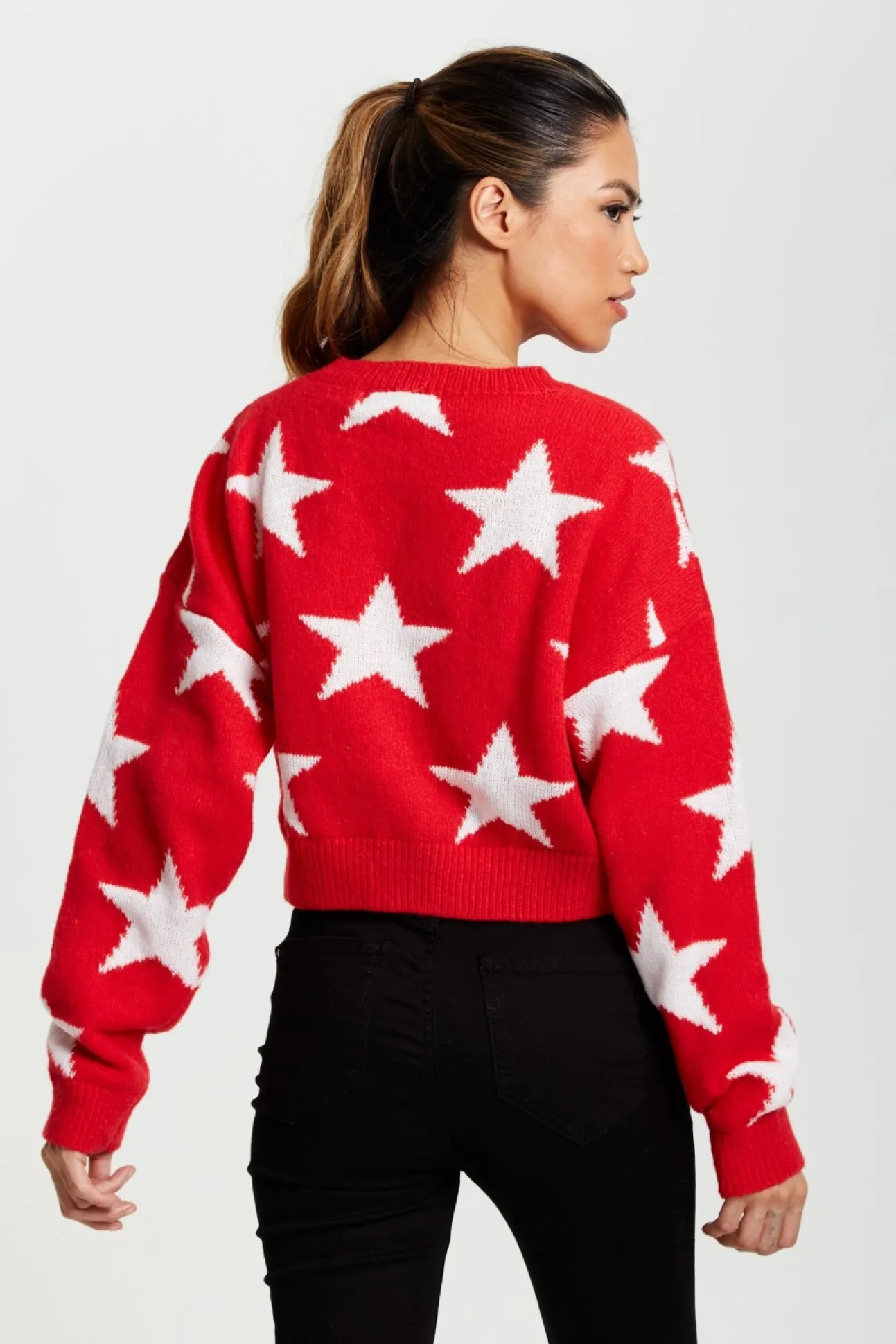 Women Liquorish Star Pattern Jumper In